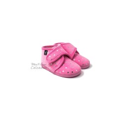 Zapatillas De Casa para Niña tipo Botín Rosa Con Estrellas Javer