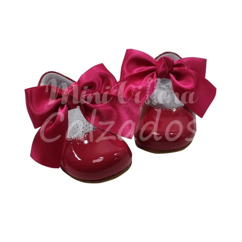 collar constante Mortal Zapatos Merceditas Niña De Charol Bambineli Con Lazo | Tienda online |  Número 18 Color Rojo