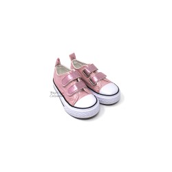 Zapatillas de Lona 4407 Velcro Pink Brillo