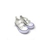 Zapatillas de Lona 4407 Velcro Silver Brillo