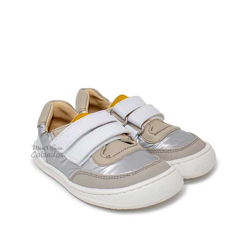 Deportivas 9015 Plata Blanco Nens