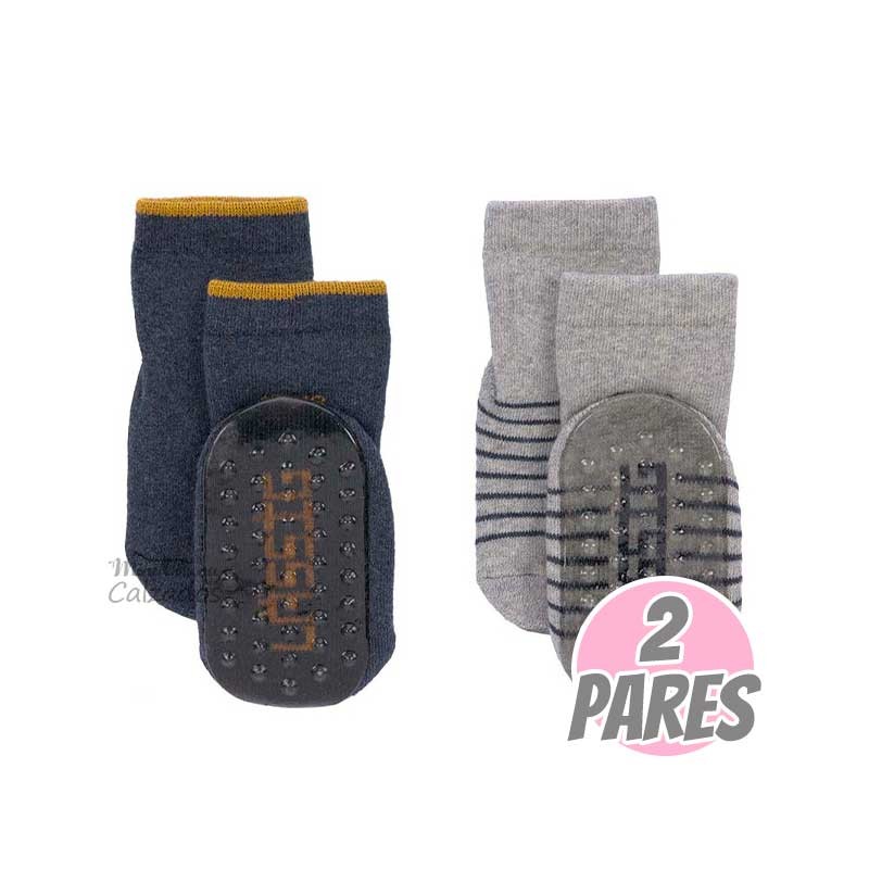 Pack 2 Calcetines Antideslizantes Blue/Grey Lässig