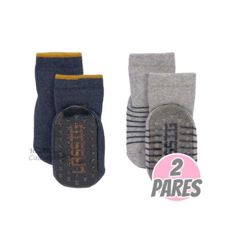 Pack 2 Calcetines Antideslizantes Blue/Grey Lässig