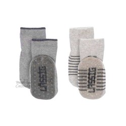 Pack 2 Calcetines Antideslizantes Grey/Beige Lässig