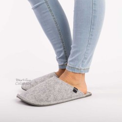 Slippers Gris Suela Gris Snugi