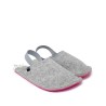 Slippers Gris Suela Rosa Snugi