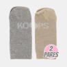 Pack 2 Calcetines Beige Gris Koops