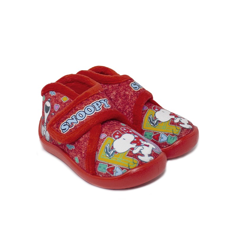 Zapatillas de Comfi Snoopy Rojo numero 22
